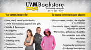 ad for UWM Bookstore