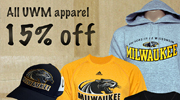 ad for UWM Bookstore website and social media