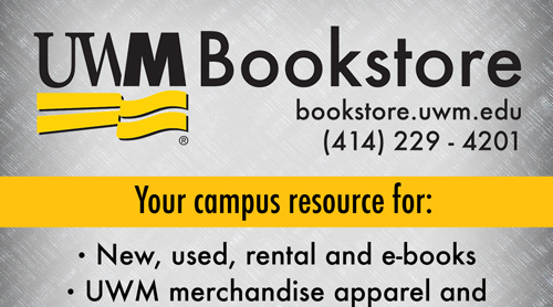 ad for UWM Bookstore